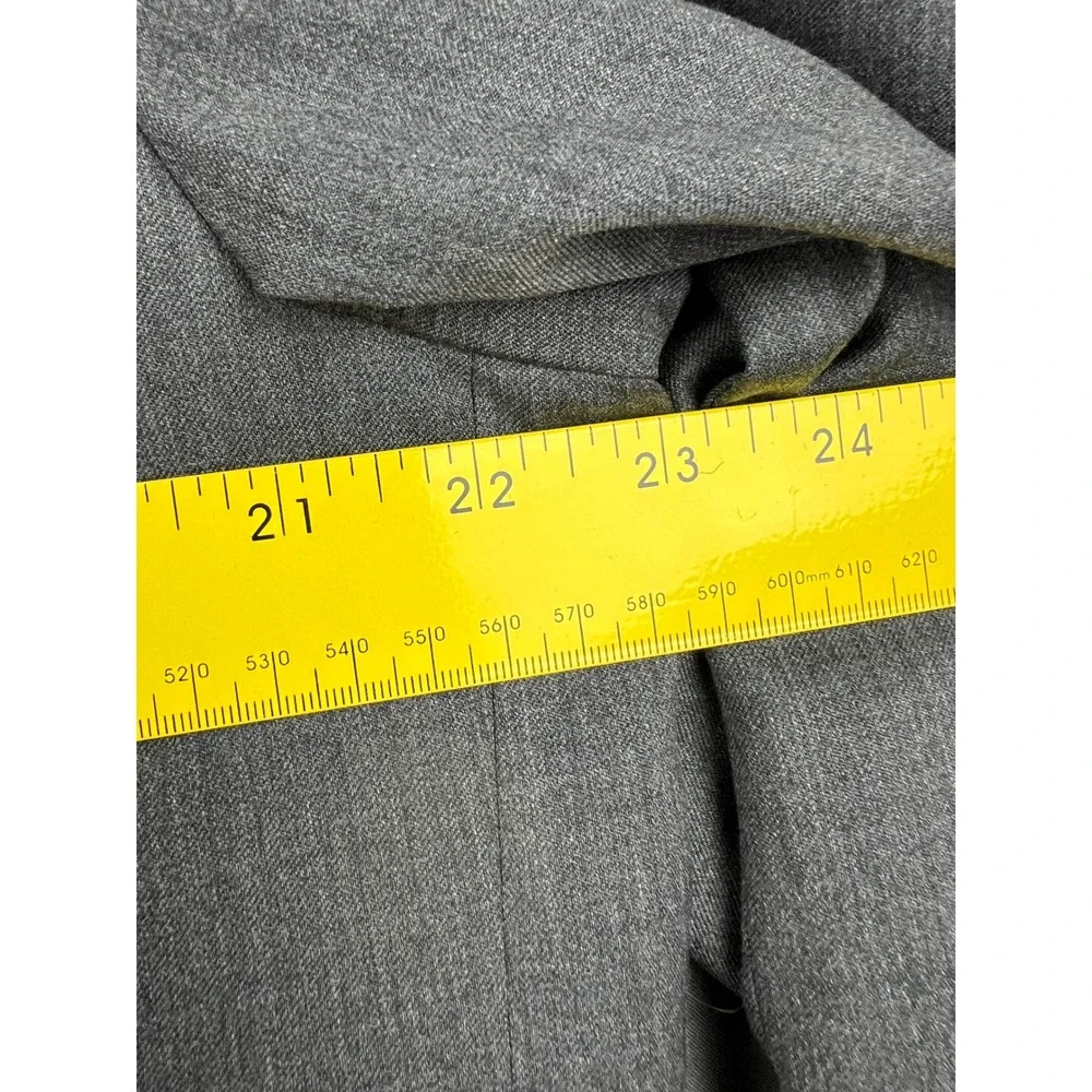 Alfani Slim Fit Suit Jacket Mens 46L Grey Wool Blazer Fair Condition 2 Button